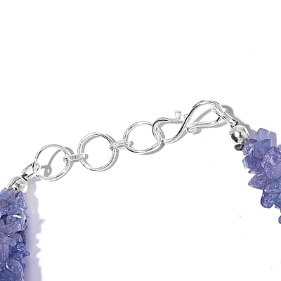 Tanzanite Chips Twisted Bracelet in Sterling Silver (7.25 In) 81.00 ctw