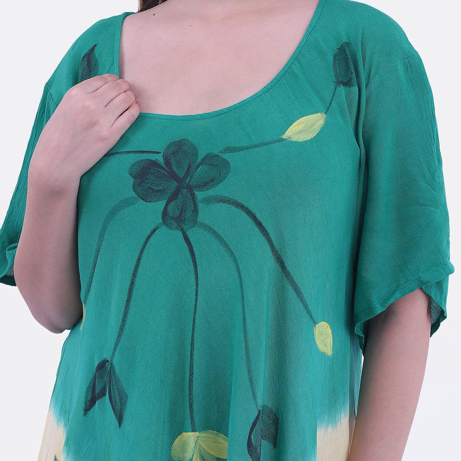 Tamsy, 100% RAYON,UMBRELLA DRESS , SIZE- ONE SIZE MISSY, COLOR- MULTICOLOR
