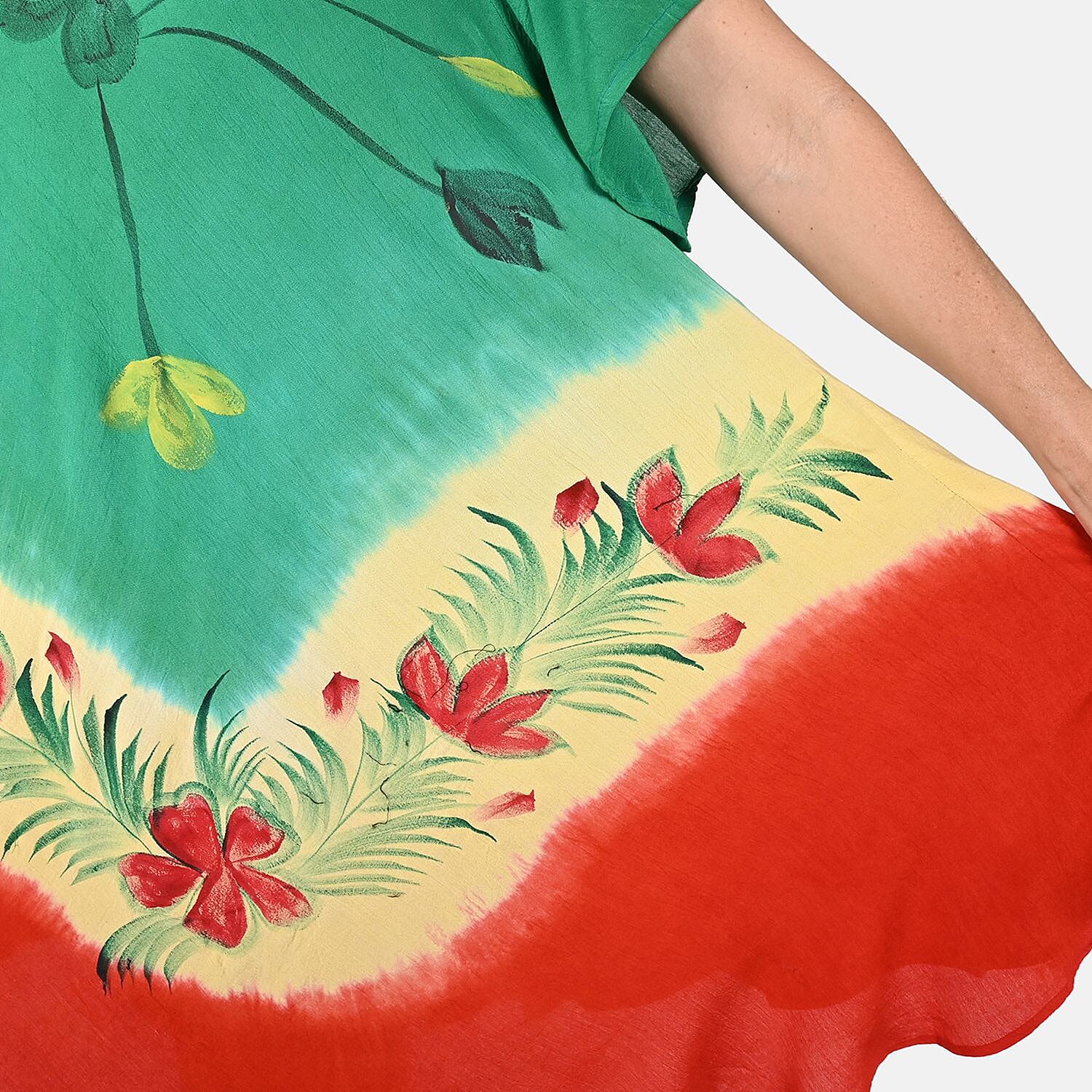 Tamsy, 100% RAYON,UMBRELLA DRESS , SIZE- ONE SIZE MISSY, COLOR- MULTICOLOR