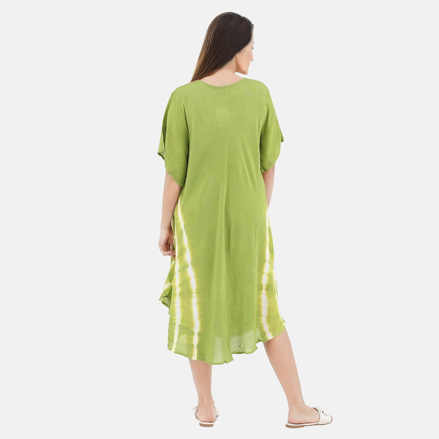 Tamsy, 100% RAYON, DRESS, SIZE- ONE SIZE MISSY, COLOR- OLIVE