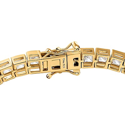 Moissanite Tennis Bracelet in Vermeil Yellow Gold Over Sterling Silver (8.00 In) 15.00 ctw