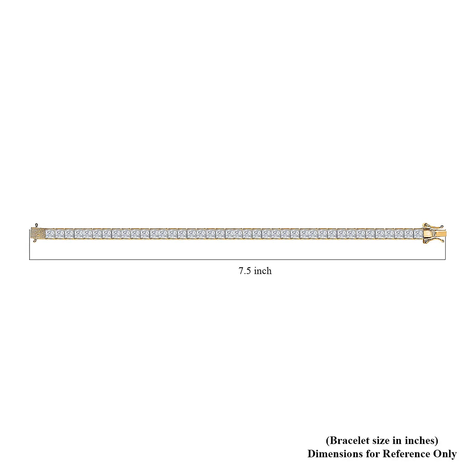 Moissanite Tennis Bracelet in Vermeil Yellow Gold Over Sterling Silver (8.00 In) 15.00 ctw