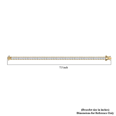 Moissanite Tennis Bracelet in Vermeil Yellow Gold Over Sterling Silver (8.00 In) 15.00 ctw