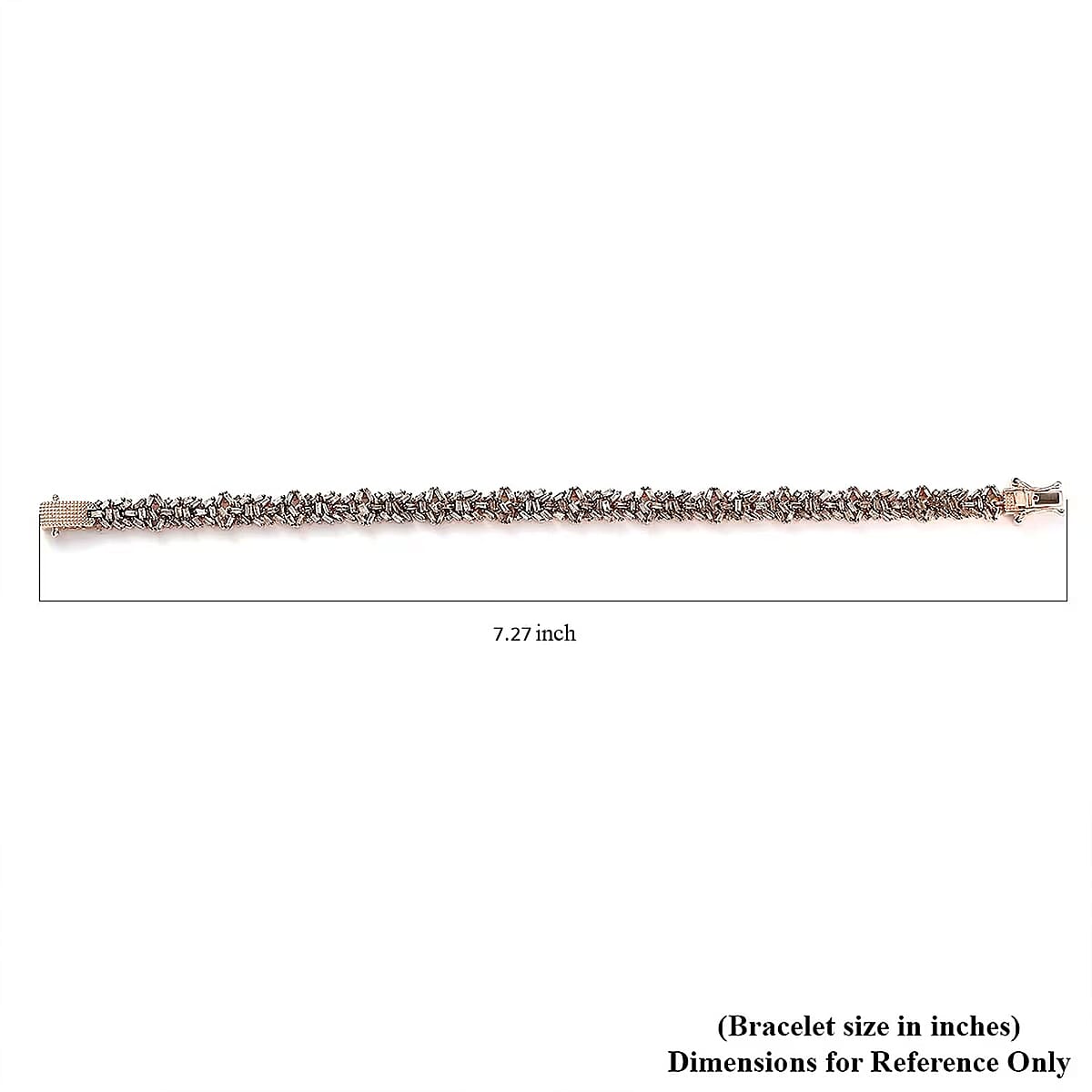 Natural Champagne Diamond 4.00 ctw Bracelet in Vermeil Rose Gold Over Sterling Silver (7.25 In) image number 6
