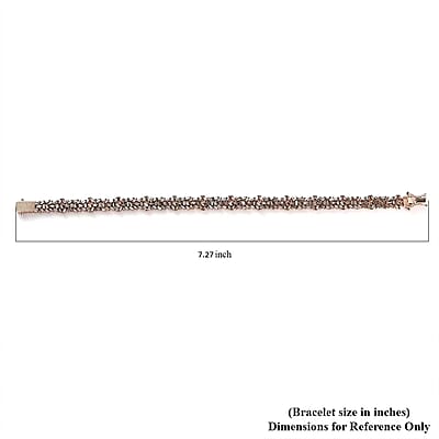 Natural Champagne Diamond 4.00 ctw Bracelet in Vermeil Rose Gold Over Sterling Silver (7.25 In)