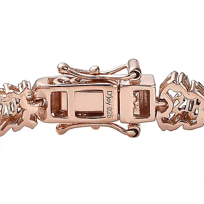 Natural Champagne Diamond 4.00 ctw Bracelet in Vermeil Rose Gold Over Sterling Silver (7.25 In)