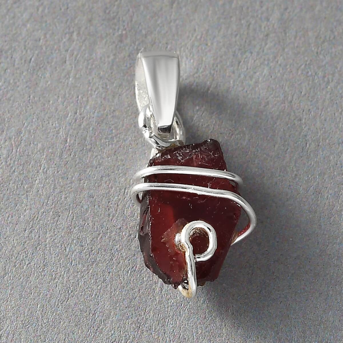 Artisan Crafted Orissa Rhodolite Garnet Pendant in Sterling Silver 3.10 ctw image number 1