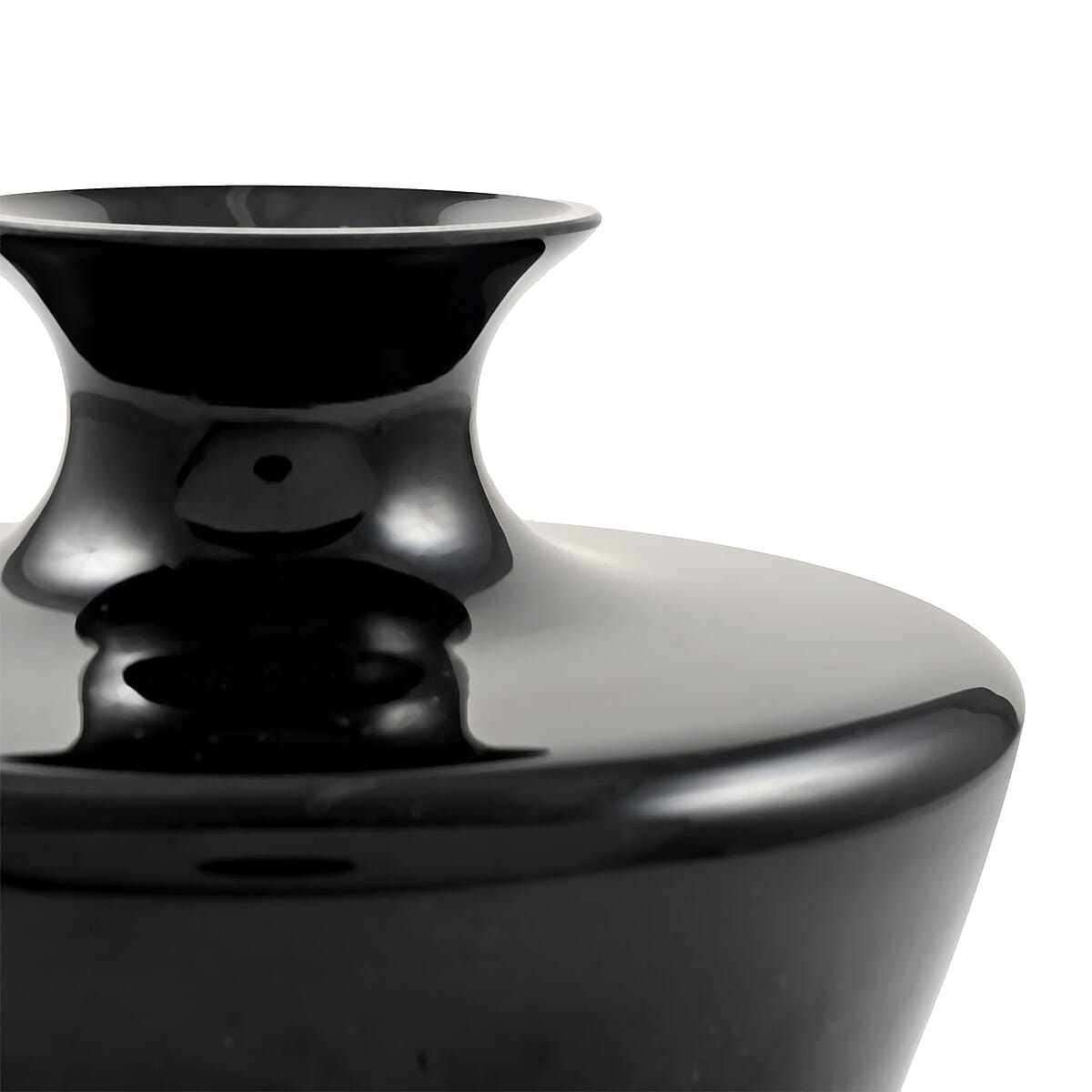 V Nason & C Murano Pot Shape Glass Vase -Black image number 2