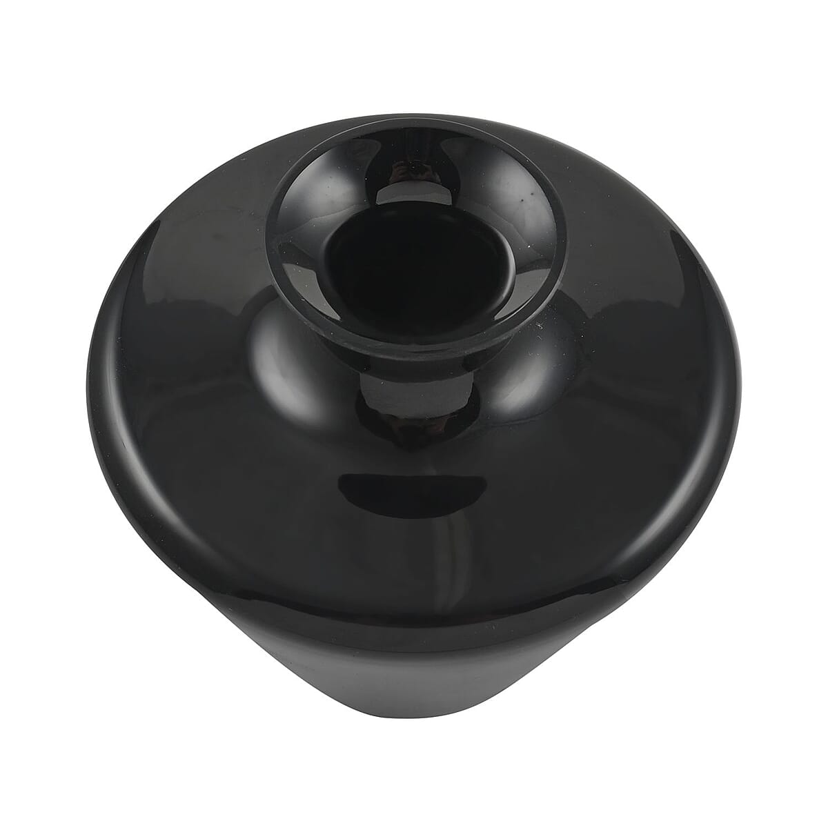 V Nason & C Murano Pot Shape Glass Vase -Black image number 3