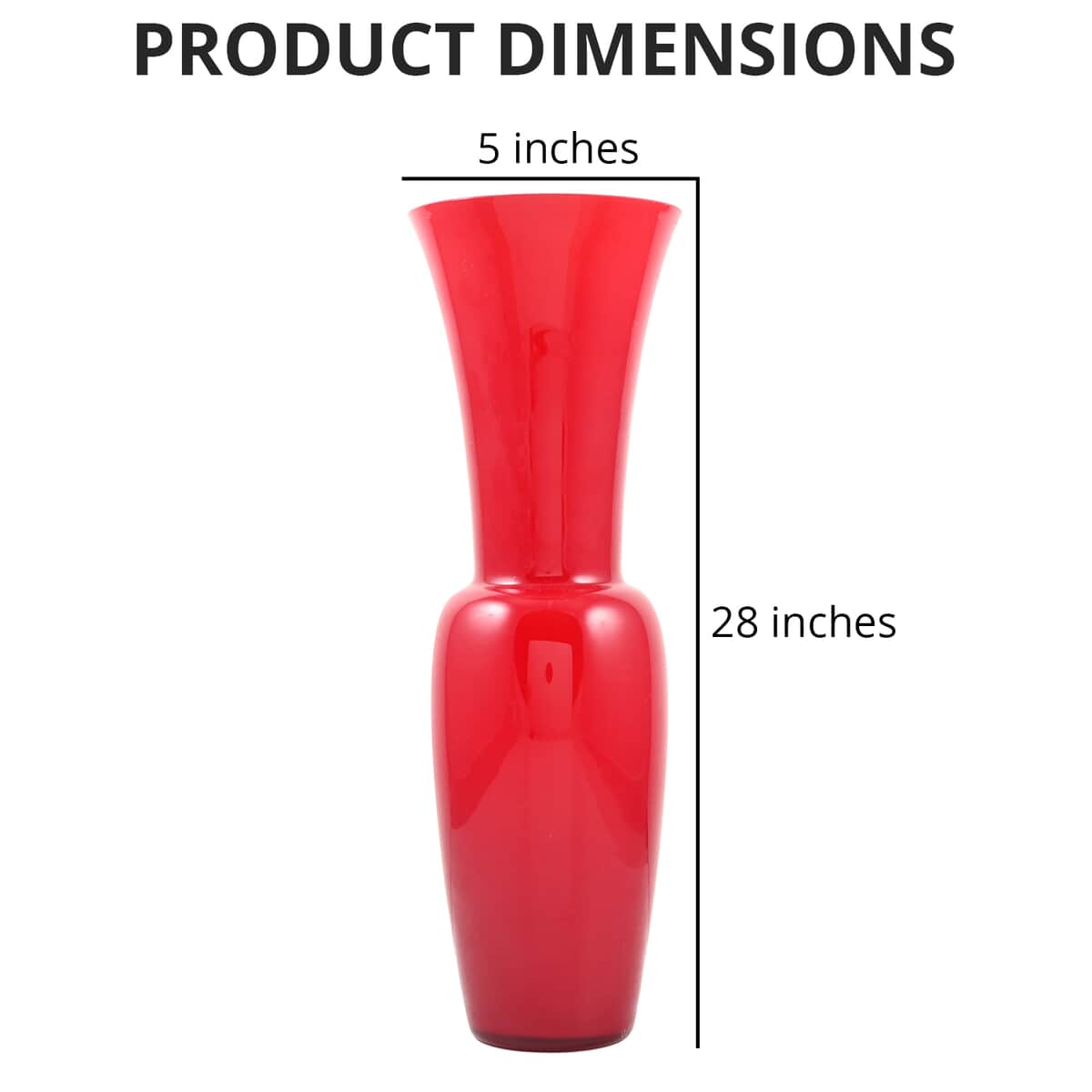 V Nason & C Murano Glass Vase - Red image number 3