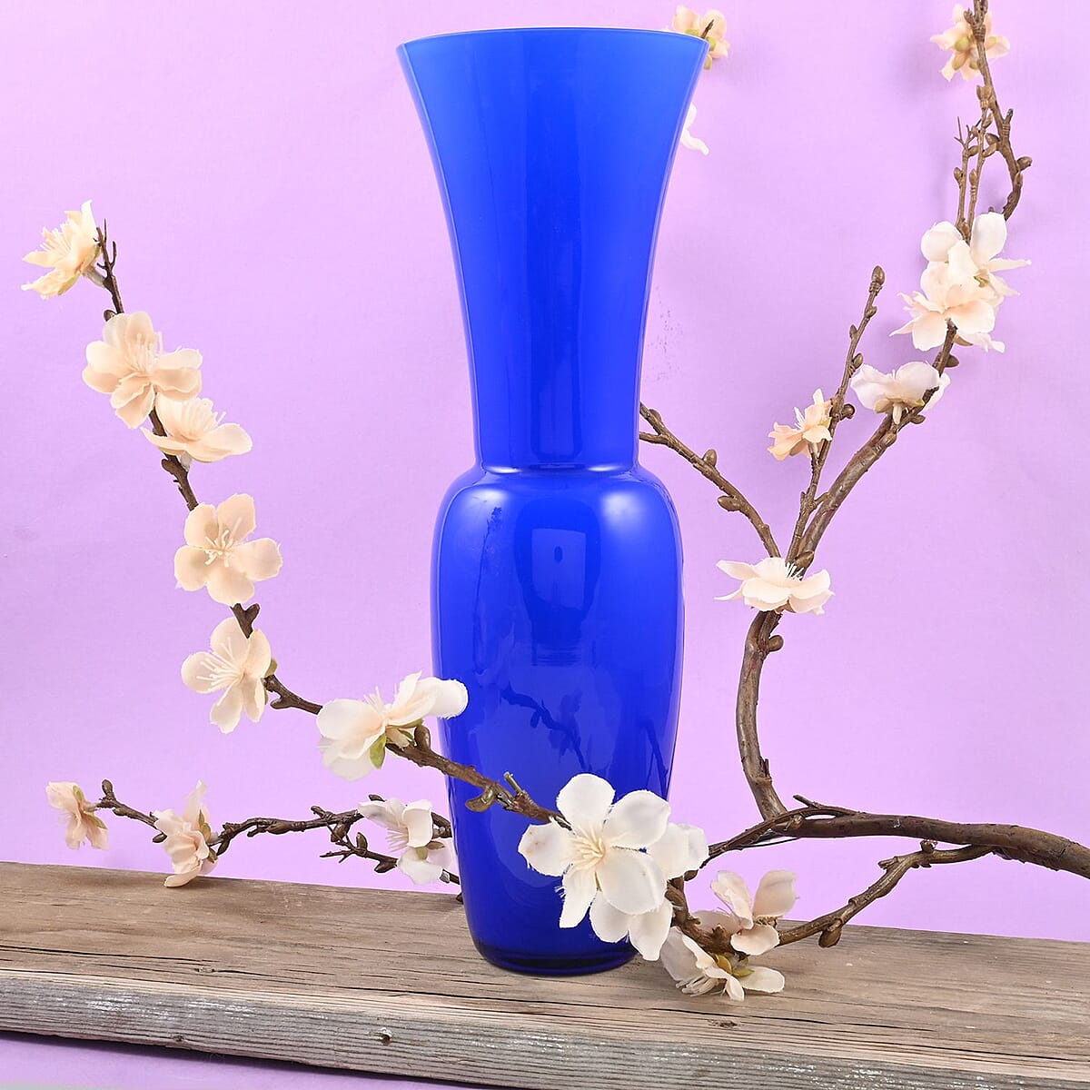 V Nason & C Murano Glass Vase - Blue image number 1