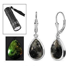 Yooperlite 11.60 ctw Earrings in Platinum Over Sterling Silver
