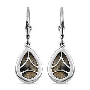 Yooperlite 11.60 ctw Earrings in Platinum Over Sterling Silver
