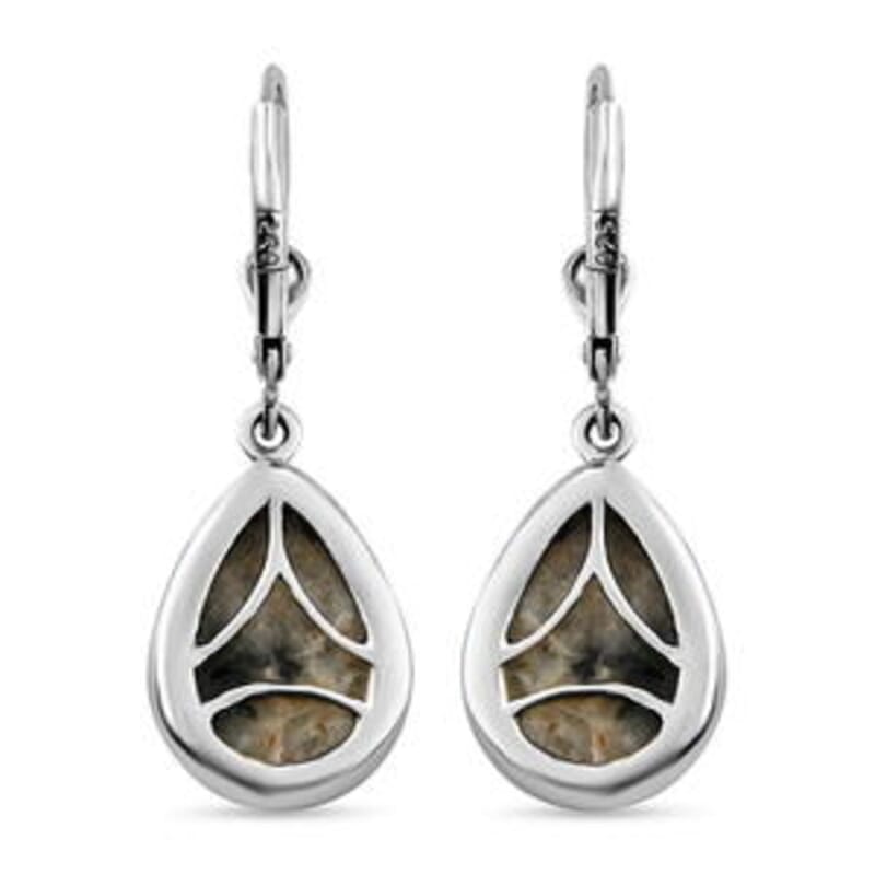 Yooperlite 11.60 ctw Earrings in Platinum Over Sterling Silver
