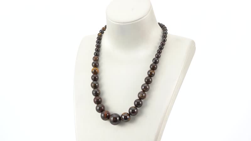 Boulder Opal Triplet Beaded Necklace 18-22 Inches in Rhodium Over Sterling Silver 408.80 ctw
