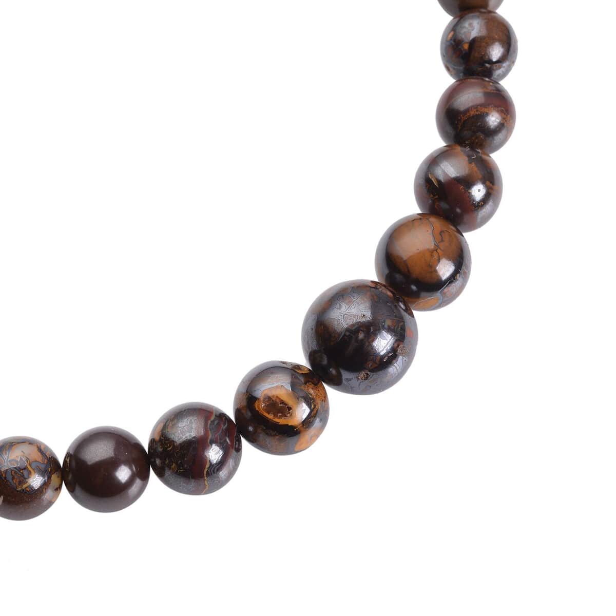 Boulder Opal Triplet Beaded Necklace 18-22 Inches in Rhodium Over Sterling Silver 408.80 ctw image number 3