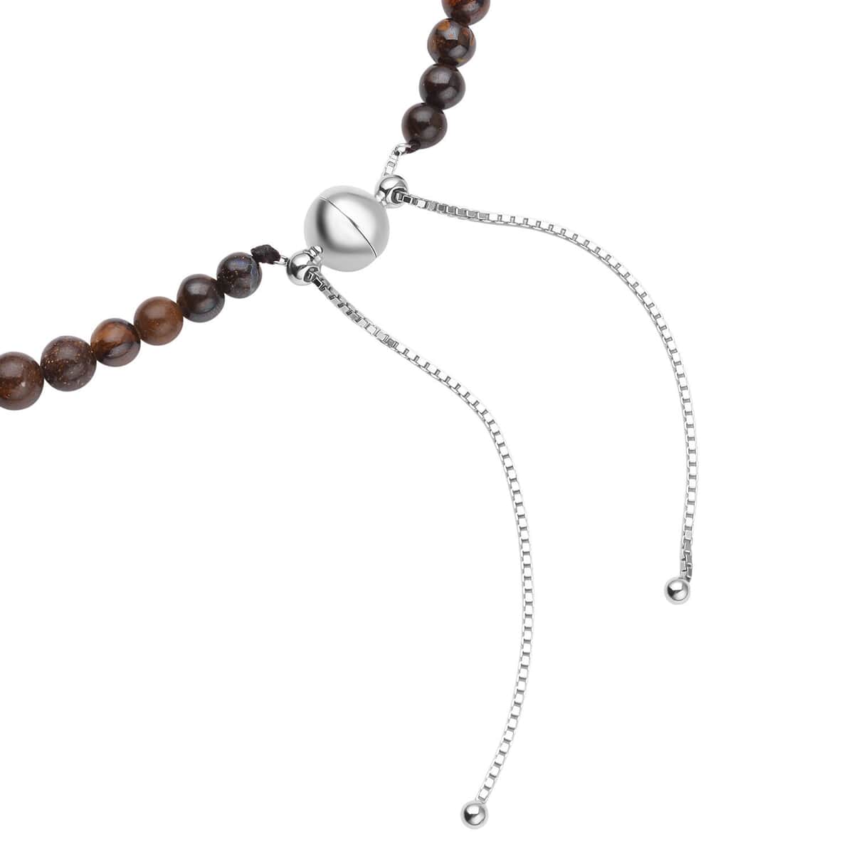 Boulder Opal Triplet Beaded Necklace 18-22 Inches in Rhodium Over Sterling Silver 408.80 ctw image number 4
