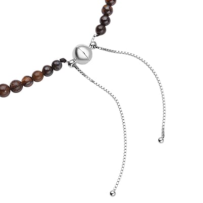 Boulder Opal Triplet Beaded Necklace 18-22 Inches in Rhodium Over Sterling Silver 408.80 ctw