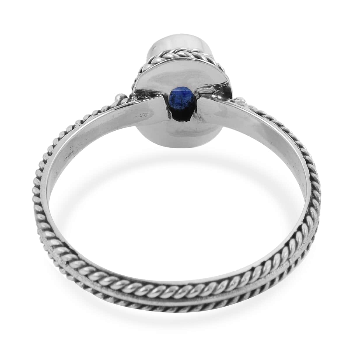 Bali Legacy Madagascar Blue Sapphire (DF) Solitaire Ring in Sterling Silver (Size 10.0) 1.50 ctw image number 4