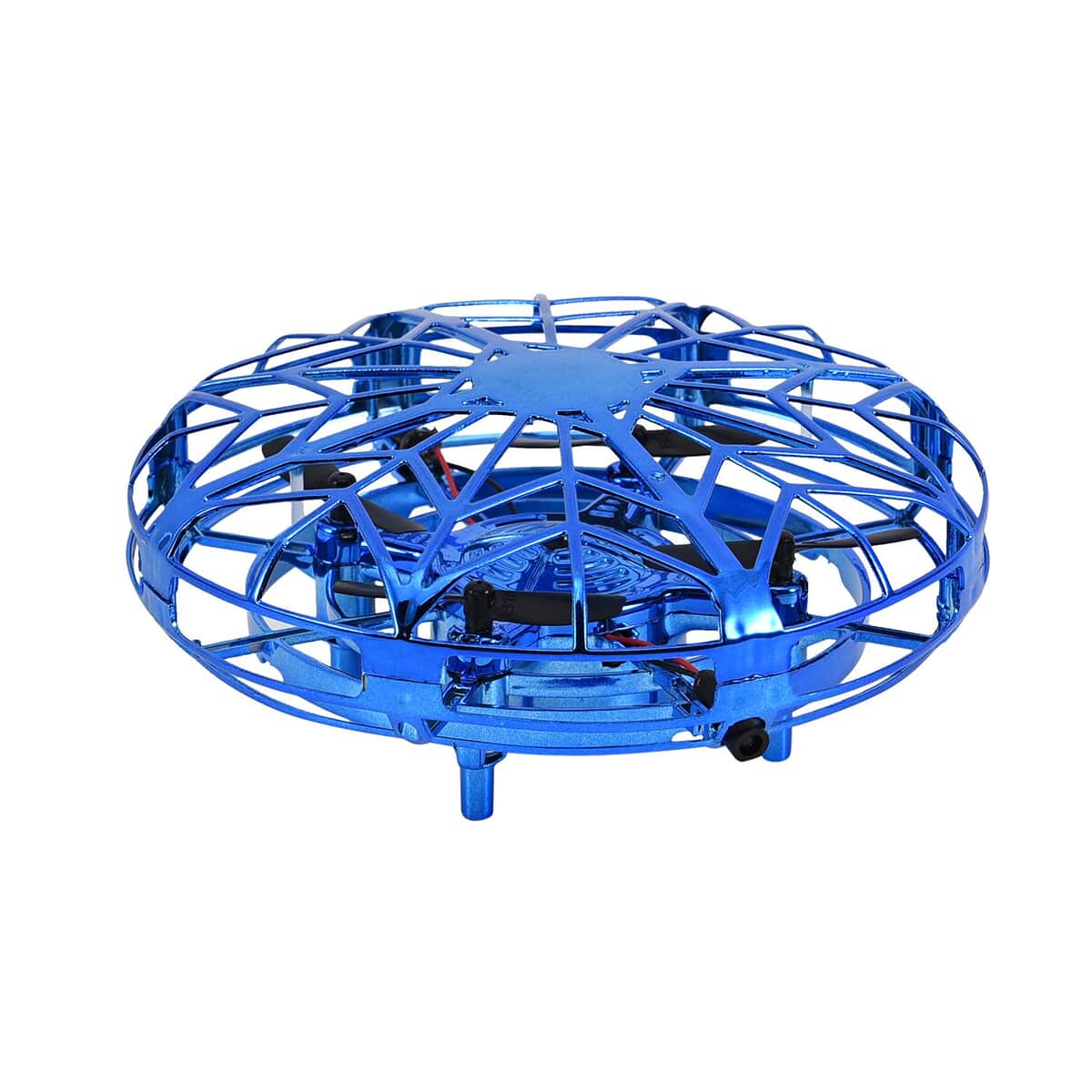 "Name: UFO Flying Ball -blue  material:ABS material size:4.53*4.53*1.77inches weight:85g battery: 300mah " image number 0