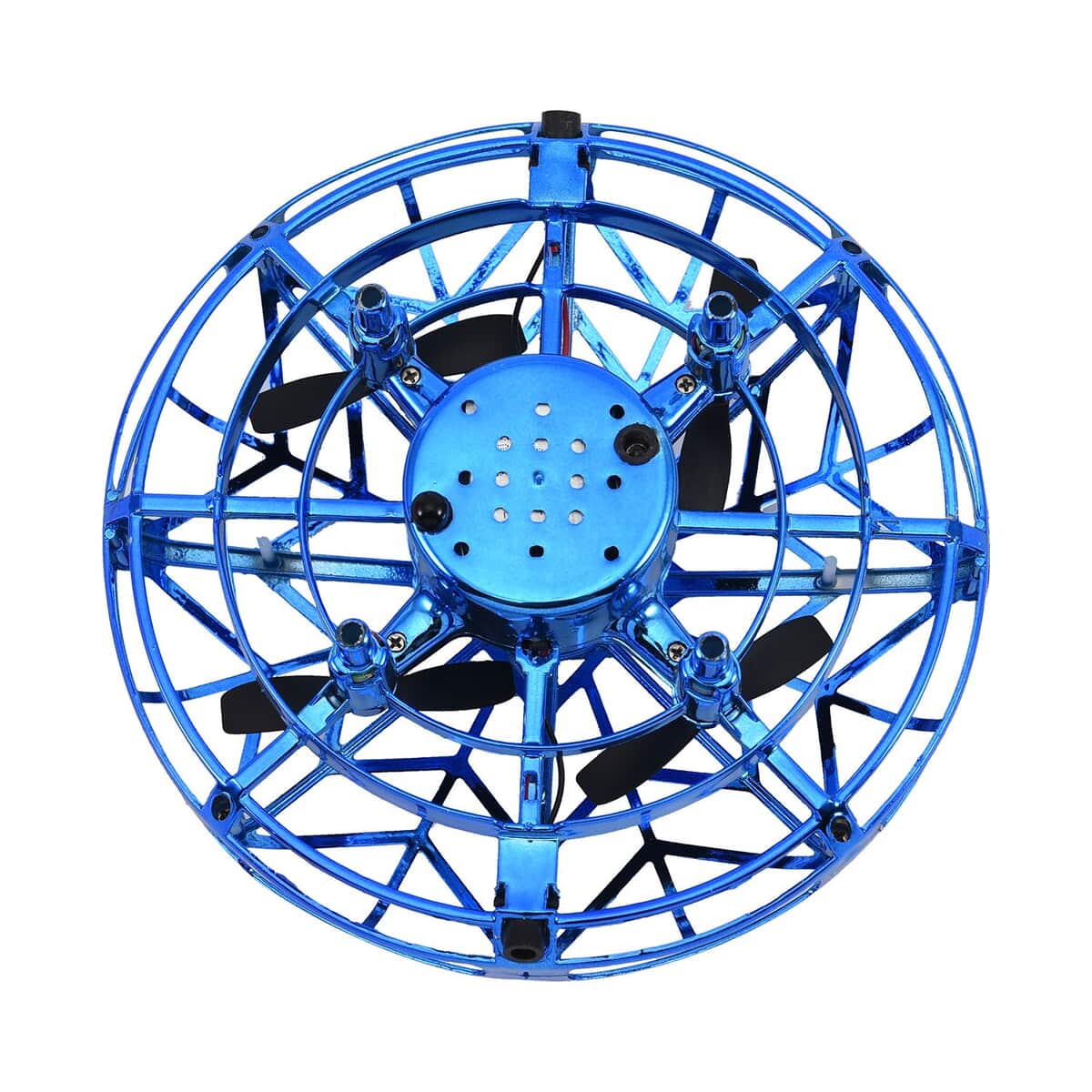 "Name: UFO Flying Ball -blue  material:ABS material size:4.53*4.53*1.77inches weight:85g battery: 300mah " image number 6