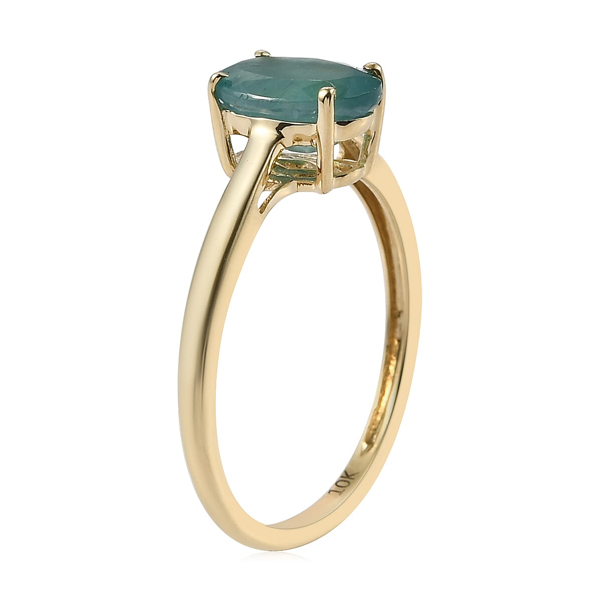 Luxoro 10K Yellow Gold AAA Grandidierite Solitaire Ring (Size 7.0) 1.25 ctw image number 3