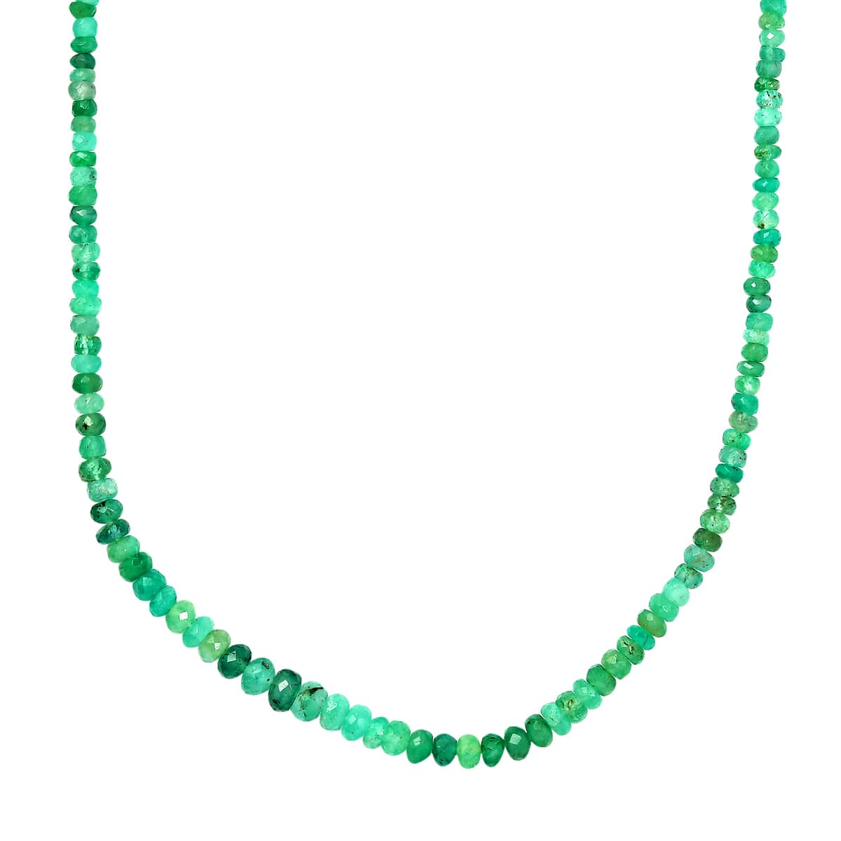 Luxoro 14K Yellow Gold Boyaca Colombian Emerald Beaded Necklace 18 Inches 42.00 ctw image number 0