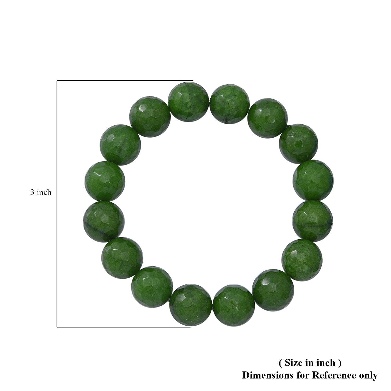 Green Chalcedony (D) 12mm Beaded Bracelet 125.00 ctw