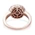 Luxoro 10K Rose Gold Natural Pink Diamond I3 Cluster Ring (Size 6.0) 3.85 Grams 1.00 ctw image number 4