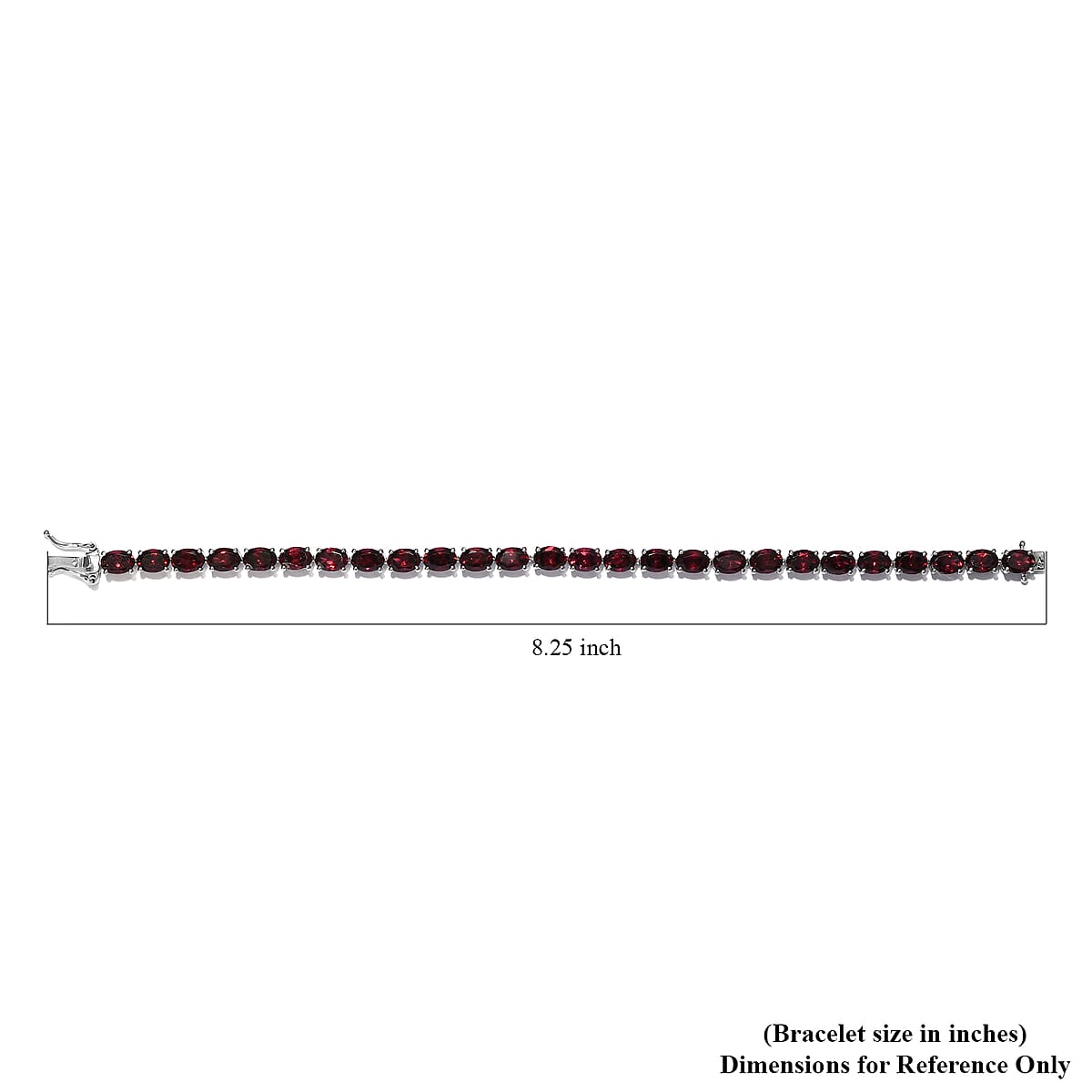 Orissa Rhodolite Garnet Tennis Bracelet in Platinum Over Sterling Silver (7.25 In) 11.65 Grams 22.75 ctw image number 4