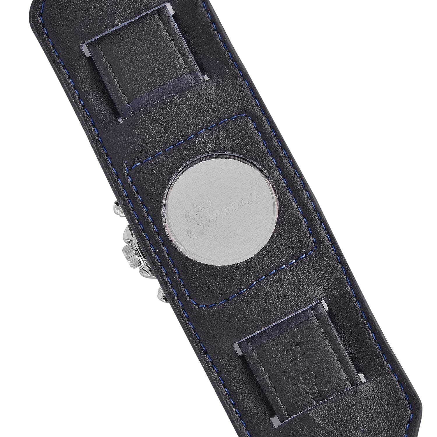 Genoa Miyota Japanese Movement Watch with Blue Genuine Leather Strap