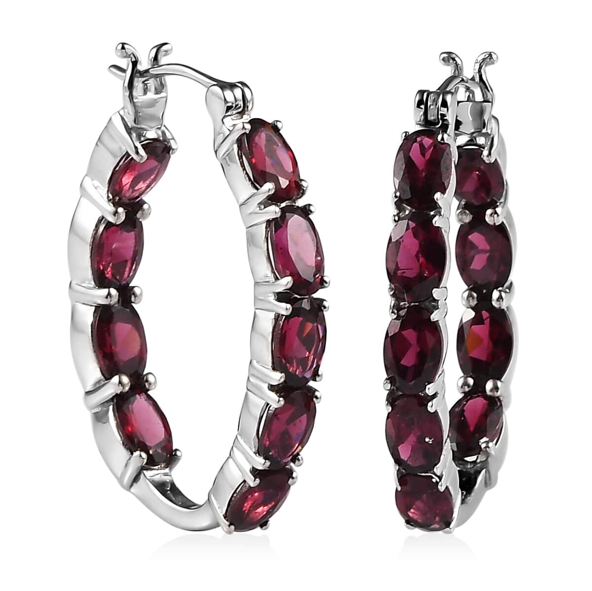 Hotsell Orissa Rhondolite Garnet 925 Sterling Silver Dangle Earrings - 1.84 ctw