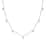 Green Moissanite Beaded Station Necklace 20-22 Inches in Rhodium Over Sterling Silver 7.35 ctw