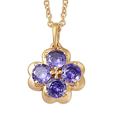 Karis Lapis Lazuli, Simulated Blue Diamond Turtle Ring Size 11 and Pendant Necklace 20In in 18K YG Plated & Stainless Steel 10.00 ctw