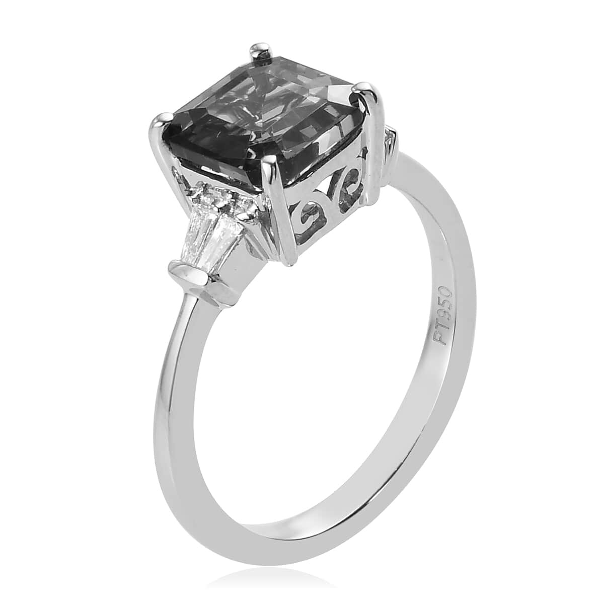 RHAPSODY 950 Platinum AAAA Tanzanite and E-F VS2 Diamond Ring (Size 5.0) 4.25 Grams 1.90 ctw image number 3