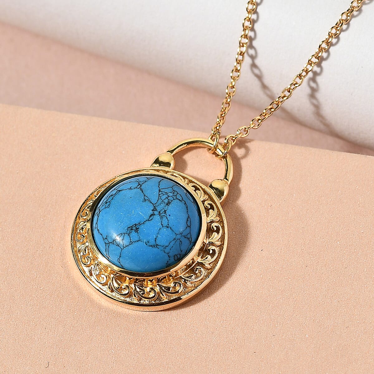 South African Tiger's Eye Fancy Necklace 18 Inches in 14K Yellow Gold Over Copper & ION Plated YG Stainless Steel 11.40 ctw image number 1