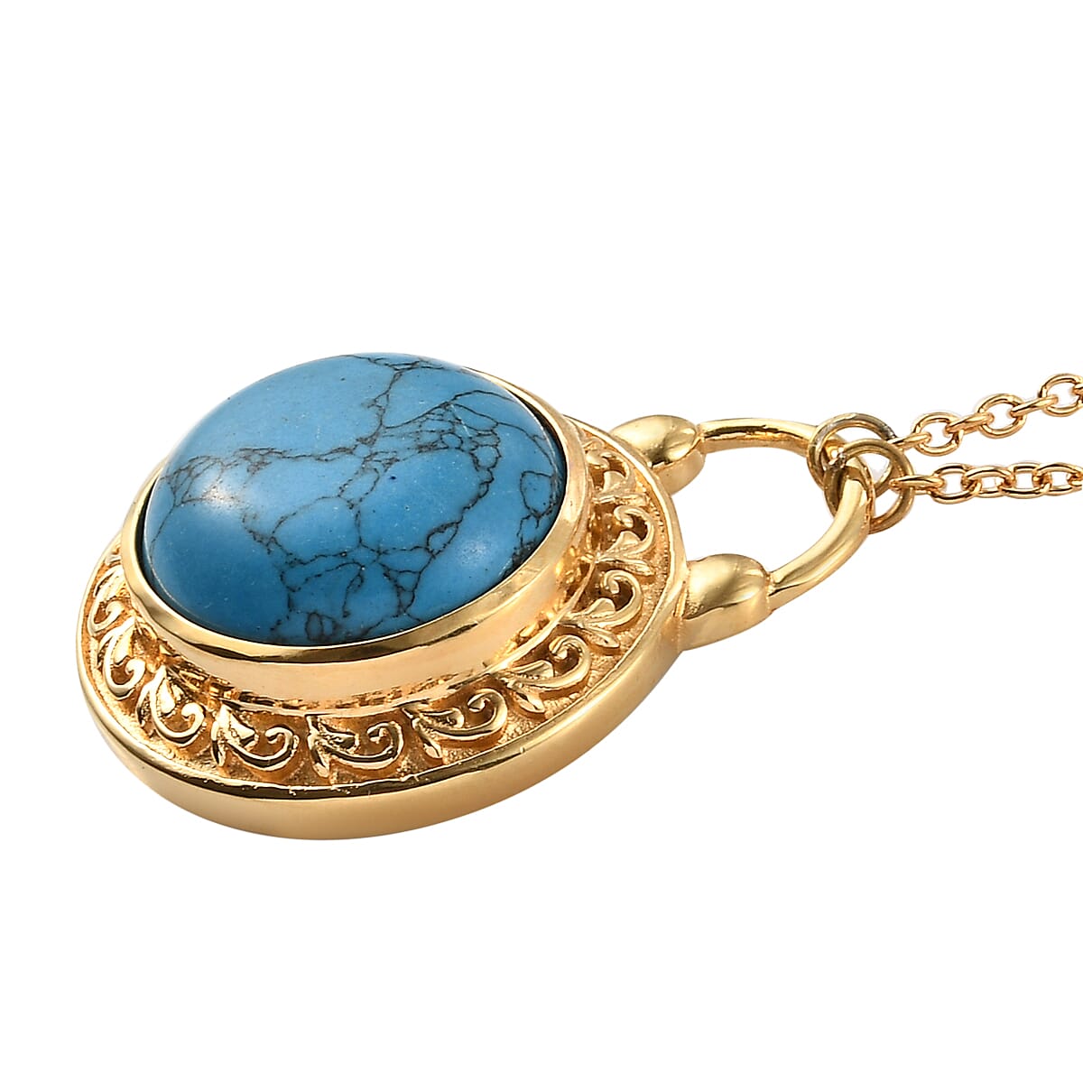 South African Tiger's Eye Fancy Necklace 18 Inches in 14K Yellow Gold Over Copper & ION Plated YG Stainless Steel 11.40 ctw image number 3