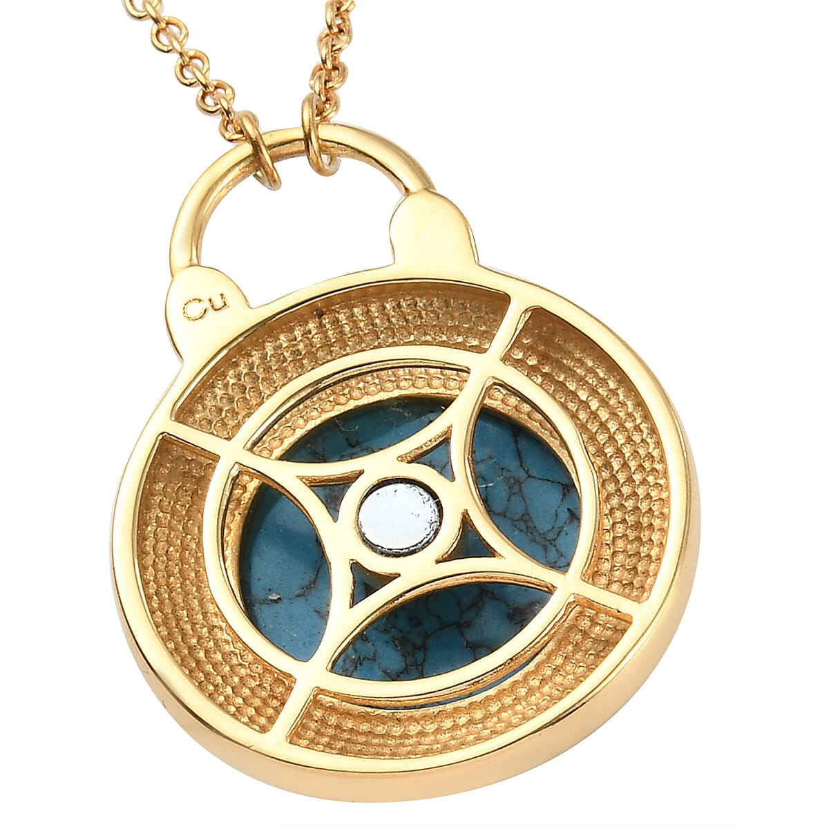 South African Tiger's Eye Fancy Necklace 18 Inches in 14K Yellow Gold Over Copper & ION Plated YG Stainless Steel 11.40 ctw image number 4