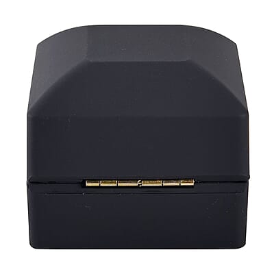 Set of 2 Black & Red Solid Polish LED Light Ring Box (Can Hold up to 2 Rings)