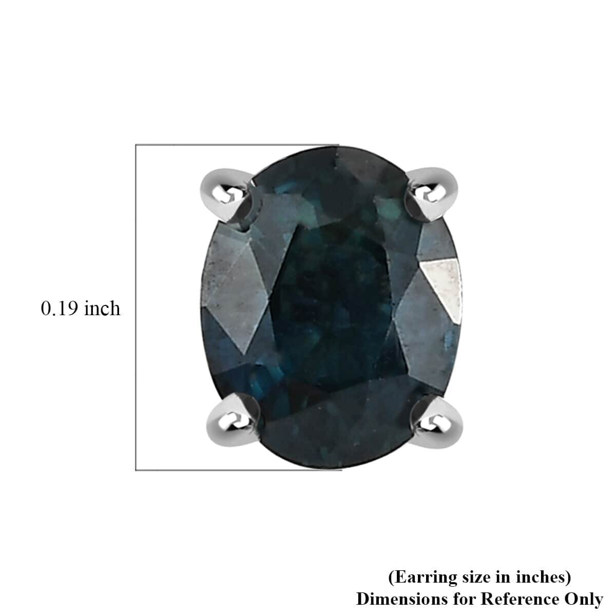 Luxoro 10K White Gold AAA Indigo Sapphire Solitaire Stud Earrings 0.75 ctw image number 4