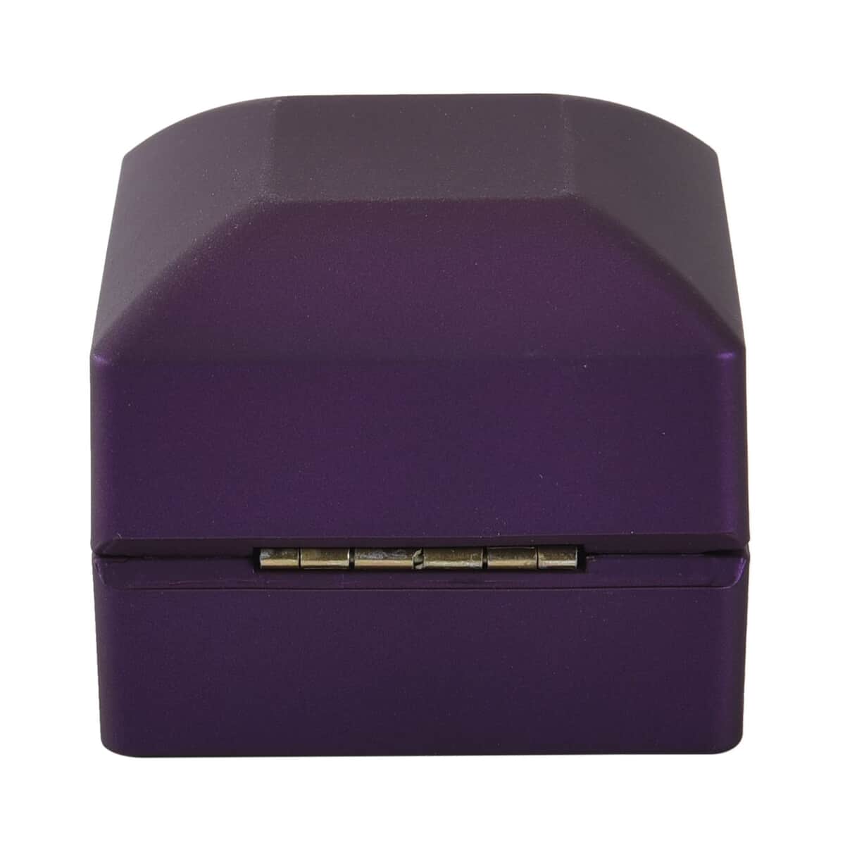 Set of 2 Sky Teal & Purple Solid Polish LED Light Ring Box (Can Hold up to 2 Rings) image number 2