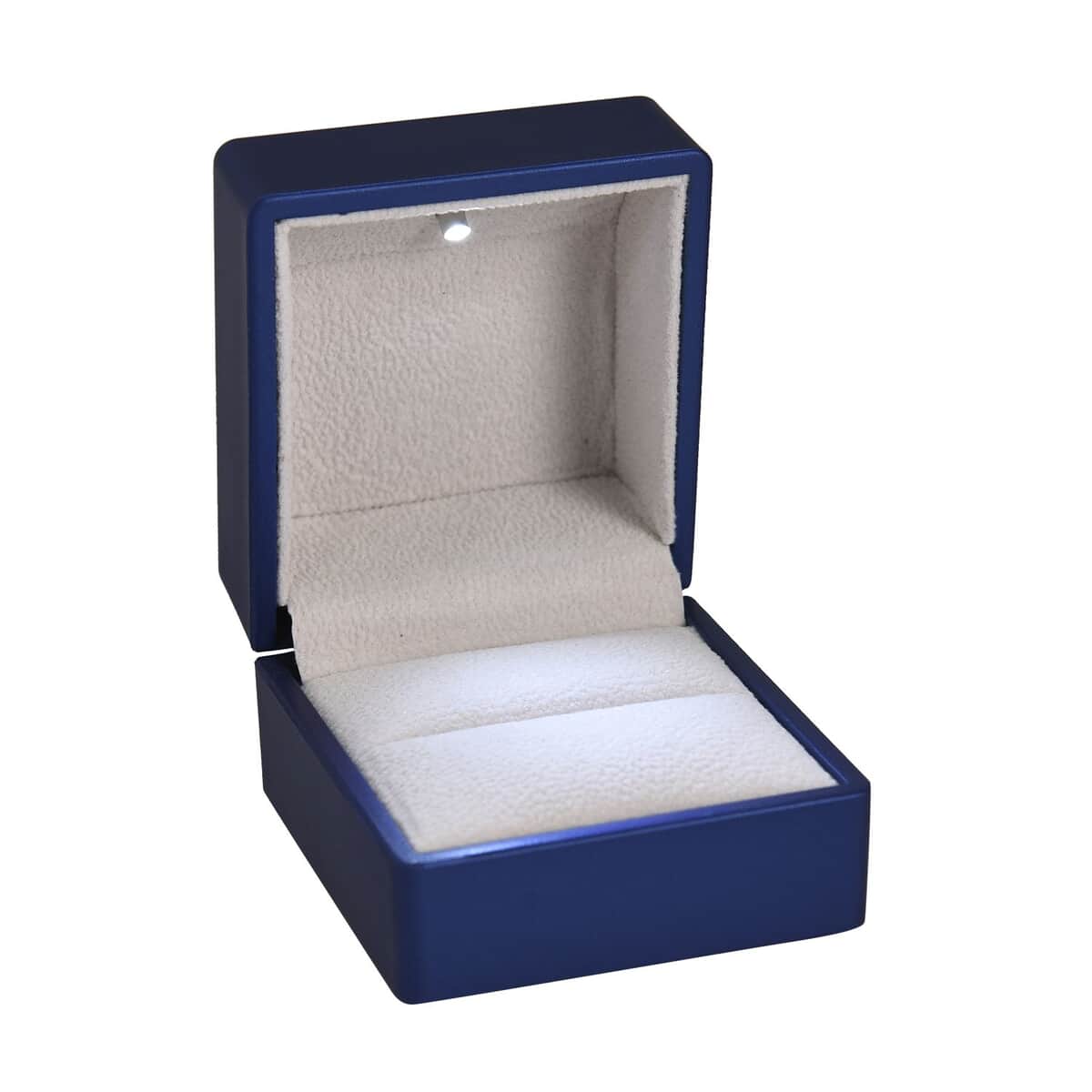 Set of 2 Sapphire Blue & Golden Solid Polish LED Light Ring Box (Can Hold up to 2 Rings)  image number 3