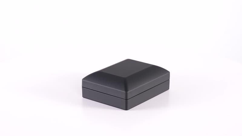 Black Solid Polish Led Light Necklace and Pendant Box (3.5"x2.8"x1.4")