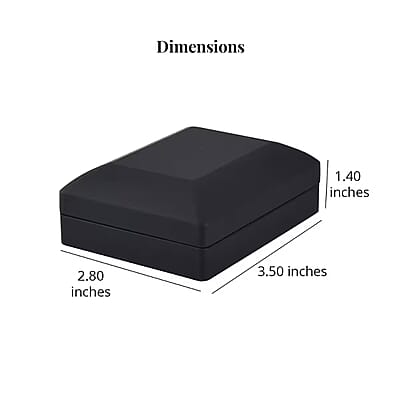 Black Solid Polish LED Light Pendant Necklace Jewelry Box