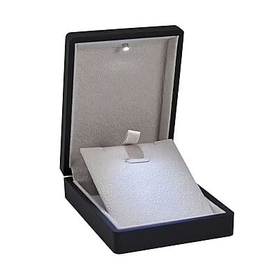 Black Solid Polish LED Light Pendant Necklace Jewelry Box