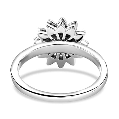 Star Flower Simulated Diamond Ring (Size 6)
