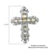 Ethiopian Welo Opal Cross Pendant in Stainless Steel 0.75 ctw image number 5