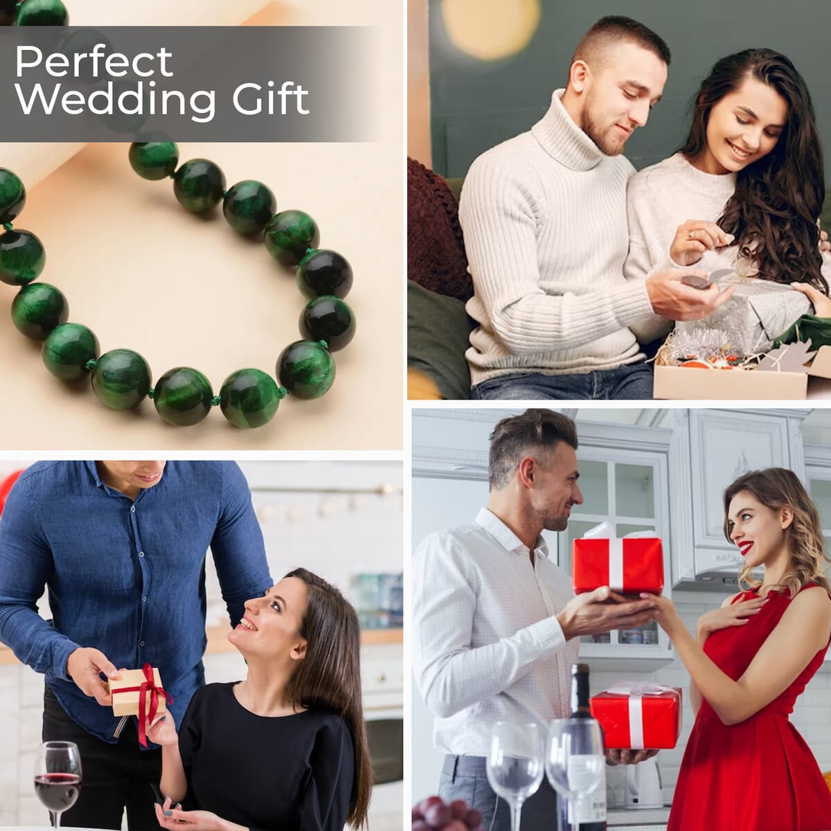 Green Tiger Eye 616.00 ctw Bead Necklace in Rhodium Plated Sterling Silver, Single Strand Beaded Necklace With Magnetic Clasp image number 3