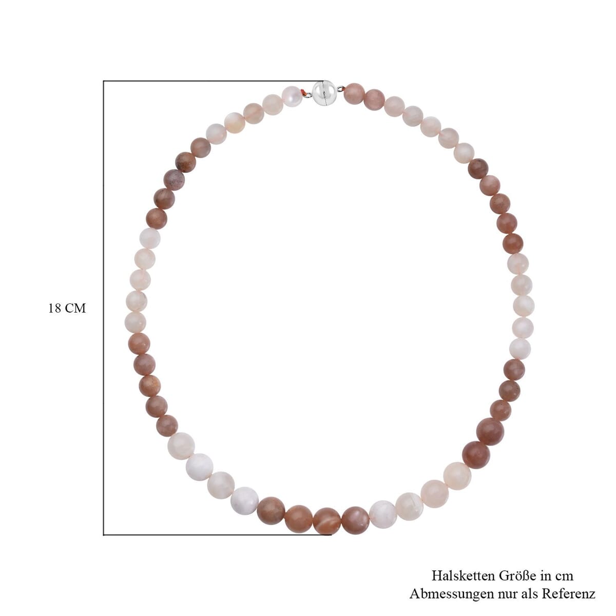 Multi Moonstone Beaded Necklace 20 Inches in Rhodium Over Sterling Silver 260.00 ctw image number 5