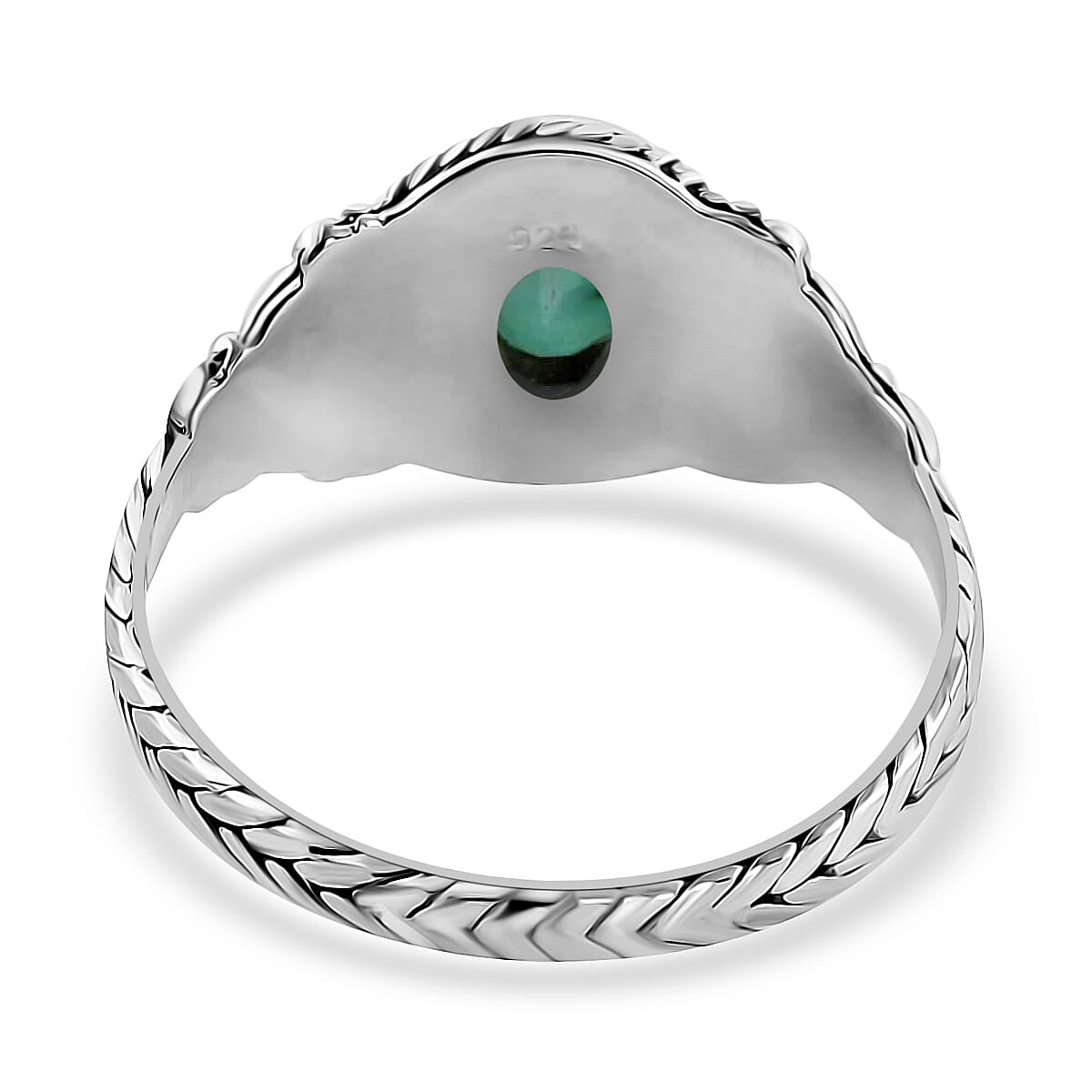 Bali Legacy Socoto Emerald Ring, Emerald Solitaire Ring, Sterling Silver Ring, Birthday Gift For Her, Engagement Ring 1.15 ctw (Size 7) image number 4